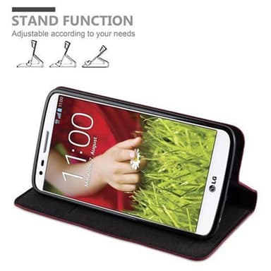 LG G2 Suojakuori Lompakkokotelo (Punainen)