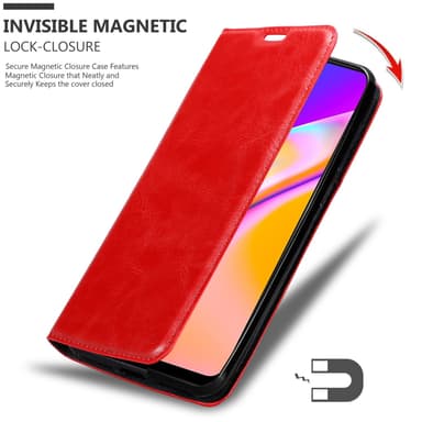Oppo A94 5G Suojakuori Lompakkokotelo (Punainen)