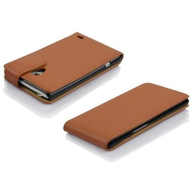 LG L90 (1. SIM) Suojakuori Lompakkokotelo (Ruskea)
