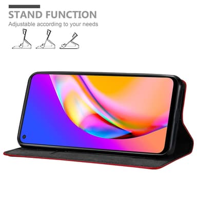 Oppo A94 5G Suojakuori Lompakkokotelo (Punainen)
