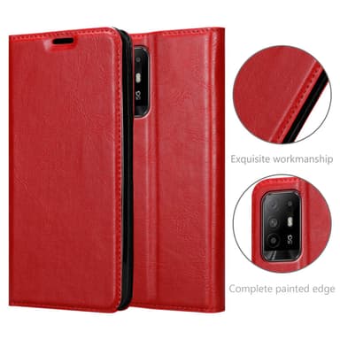 Oppo A94 5G Suojakuori Lompakkokotelo (Punainen)
