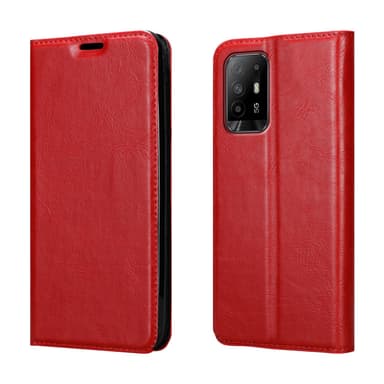 Oppo A94 5G Suojakuori Lompakkokotelo (Punainen)