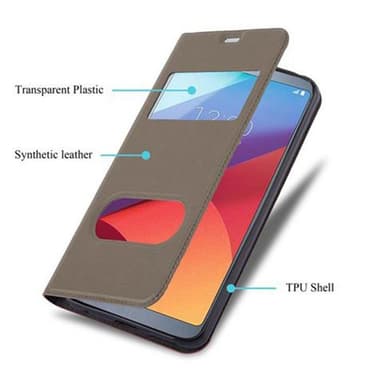 Lompakkokotelo LG G6 Case (Ruskea)