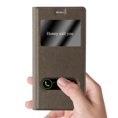 Lompakkokotelo Sony Xperia Z5 PREMIUM Case (Ruskea)