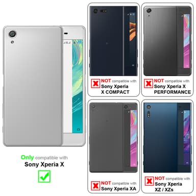 Sony Xperia X Suojakuori Lompakkokotelo (Punainen)