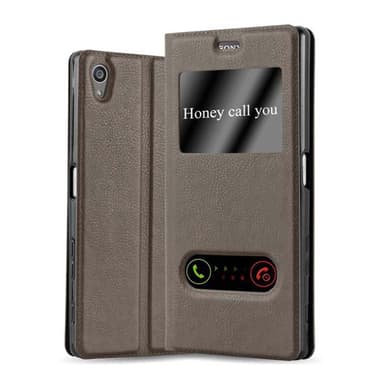 Lompakkokotelo Sony Xperia Z5 PREMIUM Case (Ruskea)