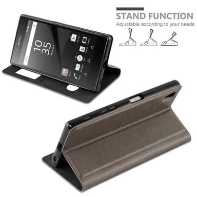 Lompakkokotelo Sony Xperia Z5 PREMIUM Case (Ruskea)