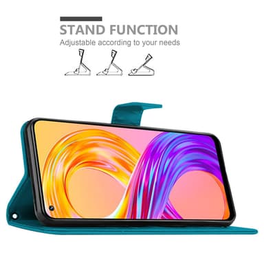 Realme 8 4G / 8 PRO Suojakuori Lompakkokotelo (Sininen)
