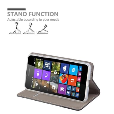 Nokia Lumia 540 Suojakuori Lompakkokotelo (harmaa)