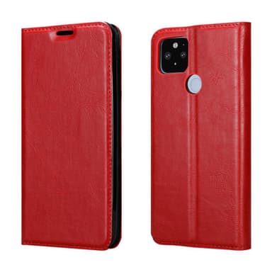Google PIXEL 5 XL Suojakuori Lompakkokotelo (Punainen)