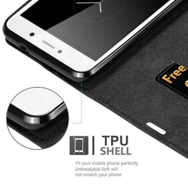 Huawei Enjoy 7 PLUS Suojakuori Lompakkokotelo (Musta)