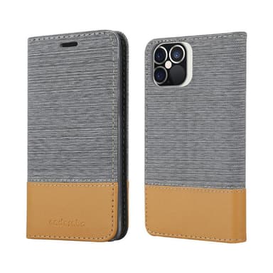 iPhone 12 PRO MAX Suojakuori Lompakkokotelo (harmaa)