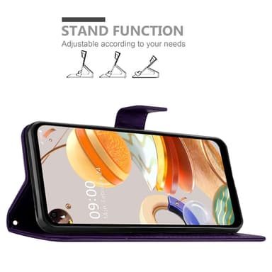 LG K61 Suojakuori Lompakkokotelo (Violetti)