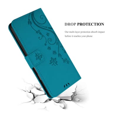 iPhone 15 PRO MAX Suojakuori Lompakkokotelo (Sininen)