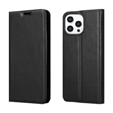 iPhone 13 PRO MAX Suojakuori Lompakkokotelo (Musta)