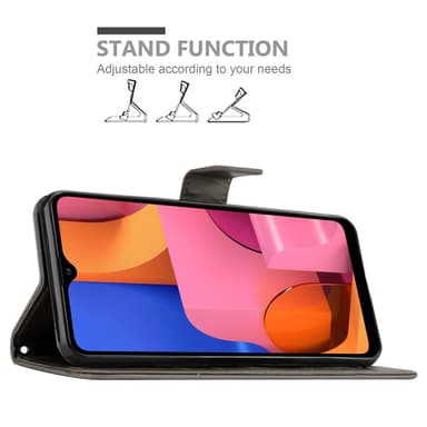 Samsung Galaxy A21 Suojakuori Lompakkokotelo (harmaa)