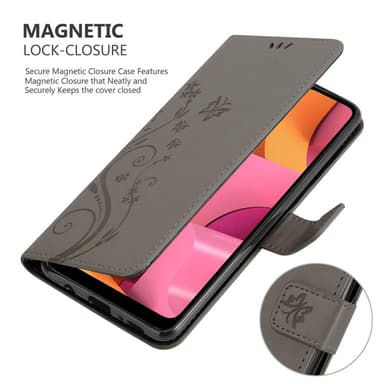 Samsung Galaxy A21 Suojakuori Lompakkokotelo (harmaa)