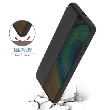 Huawei MATE 30 Suojakuori Lompakkokotelo (Musta)