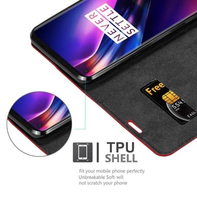 OnePlus 8 Suojakuori Lompakkokotelo (Punainen)