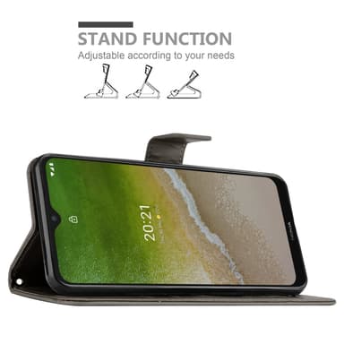 Nokia G50 5G Suojakuori Lompakkokotelo (harmaa)