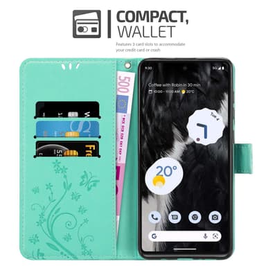 Google PIXEL 7 Suojakuori Lompakkokotelo (Turkoosi)