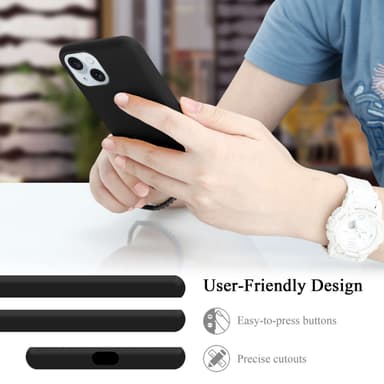 iPhone 15 PLUS Suojakuori Kotelo Case (Musta)