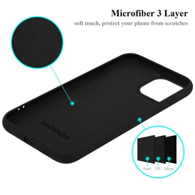 iPhone 15 PLUS Suojakuori Kotelo Case (Musta)
