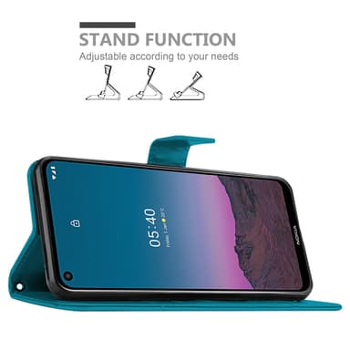 Nokia 5.4 Suojakuori Lompakkokotelo (Sininen)