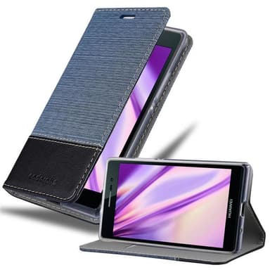Huawei ASCEND P7 Suojakuori Lompakkokotelo (Sininen)