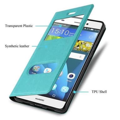 Lompakkokotelo Huawei P8 LITE 2015 Case (Turkoosi)