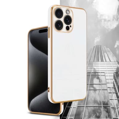 iPhone 15 PRO MAX Suojakuori Cover (Valkoinen)