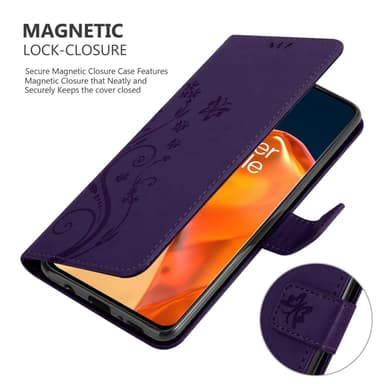 OnePlus 9 PRO Suojakuori Lompakkokotelo (Violetti)