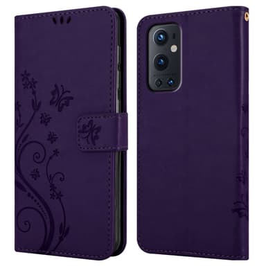 OnePlus 9 PRO Suojakuori Lompakkokotelo (Violetti)