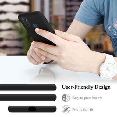 OnePlus Nord N100 Suojakuori Kotelo Case (Musta)