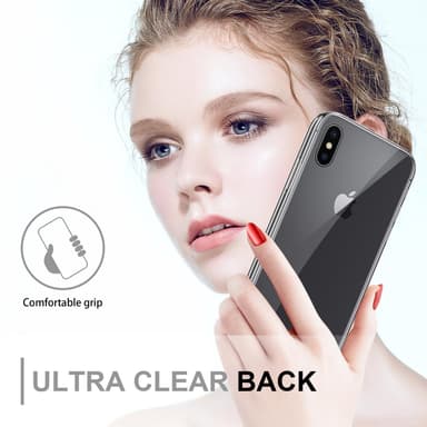 iPhone X / XS Suojakuori Case Cover (Läpinäkyvä)