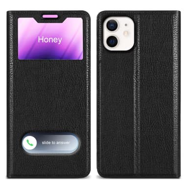 Lompakkokotelo iPhone 12 / 12 PRO Case (Musta)