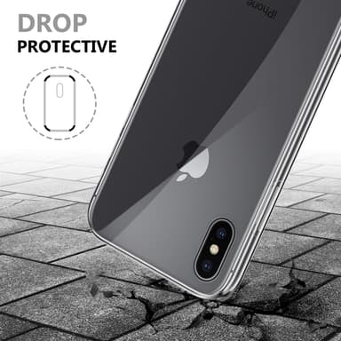 iPhone X / XS Suojakuori Case Cover (Läpinäkyvä)