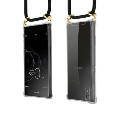 Sony Xperia XA1 Suojakuori Kotelo Ketju (Musta)