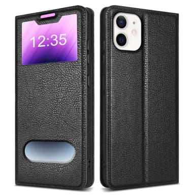 Lompakkokotelo iPhone 12 / 12 PRO Case (Musta)