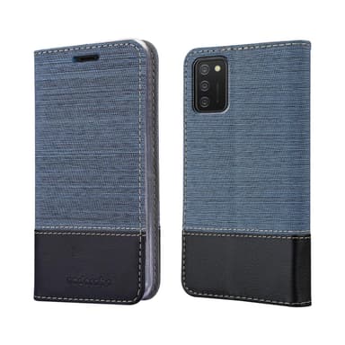 Samsung Galaxy A02s Suojakuori Lompakkokotelo (Sininen)