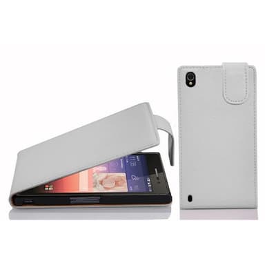 Huawei ASCEND P7 Suojakuori Lompakkokotelo (Valkoinen)
