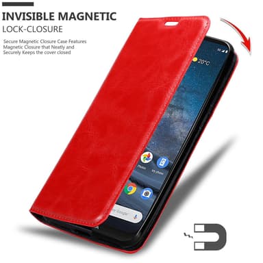 Nokia 8.3 Suojakuori Lompakkokotelo (Punainen)