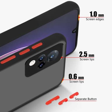 Vivo V21 4G / 5G Suojakuori Kotelo (Musta)