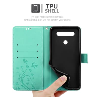 LG K51S Suojakuori Lompakkokotelo (Turkoosi)