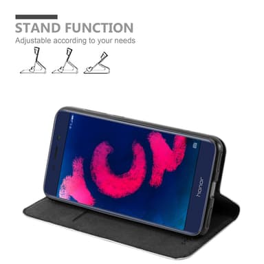 Honor 6C PRO Suojakuori Lompakkokotelo (harmaa)
