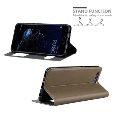 Lompakkokotelo Huawei P10 PLUS Case (Ruskea)