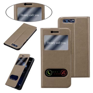 Lompakkokotelo Huawei P10 PLUS Case (Ruskea)