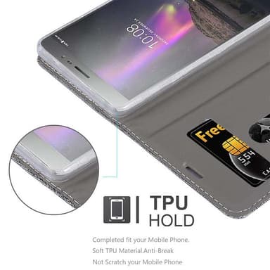 Lenovo P2 Suojakuori Lompakkokotelo (harmaa)
