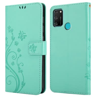 Honor 9A Suojakuori Lompakkokotelo (Turkoosi)