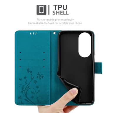 Honor 70 Suojakuori Lompakkokotelo (Sininen)